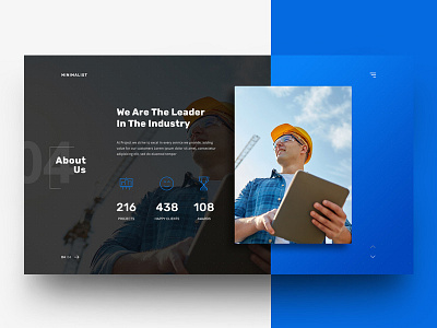 Minimalist - About Us about us design exterior interior minimal minimalist typography ui ux