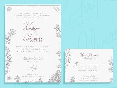 Cape Cod Cranberry Bog boston cape cod cranberry handtype invitation invite massachusetts new england wedding