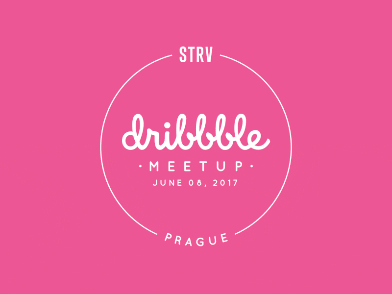 Dribbble Meetup Prague 3d animation c4d dribbble meetup motion pink prague render strv