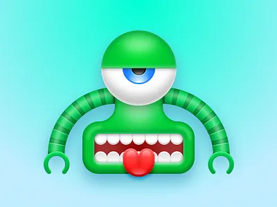 Monster Corp app icon cartoon cyclop eye eyeball monster monster logo robot
