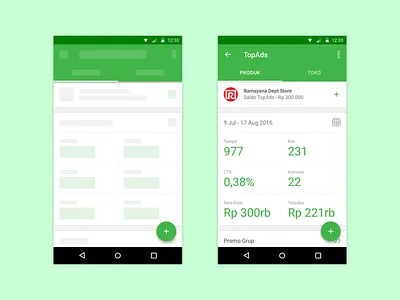 Dashboard GroupAds v1.0 android app dashboard flat design material design mobile app ui