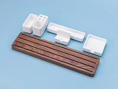 Gather - modular components desk gather grid industrial design minimal modular organizer product ugmonk workspace