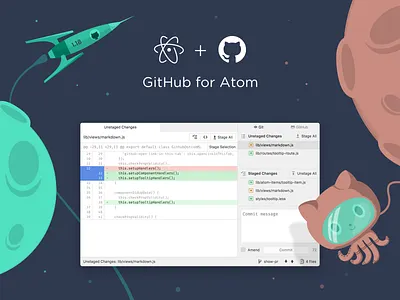 GitHub for Atom atom package