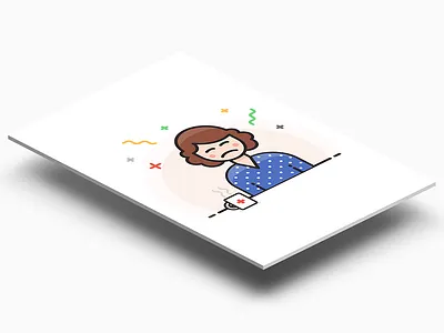 Cute illustration of a sick person app cartoon illustration interface landing medical medicine page website