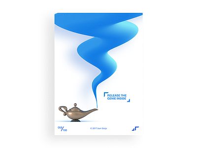 Poster Day #068 challenge colors design fun genie minimal modern poster posterchallenge wishes