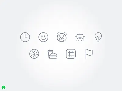 Icons for emojis categories icons