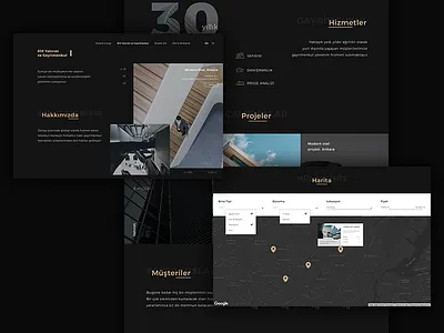 Öztürk Group Investment design flat investment map minimal real estate simplicity ui ux website