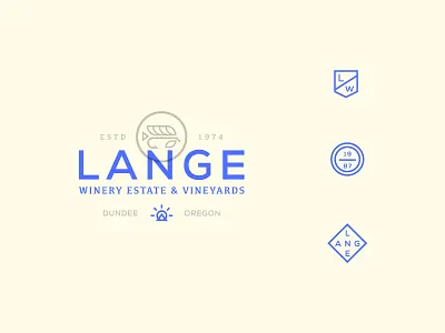 Lange Branding Direction branding fly icon logo logotype mark typography wine winery