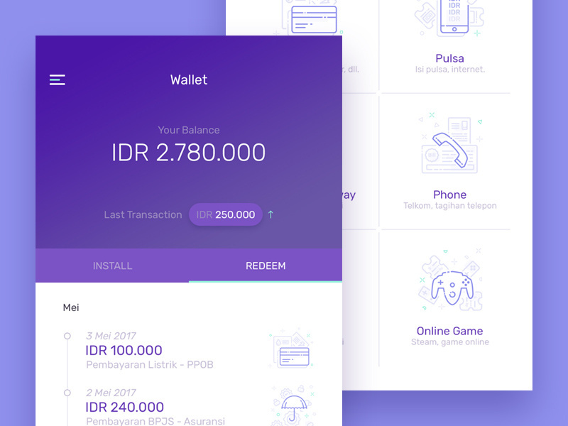 Example of Wallet & Redeem