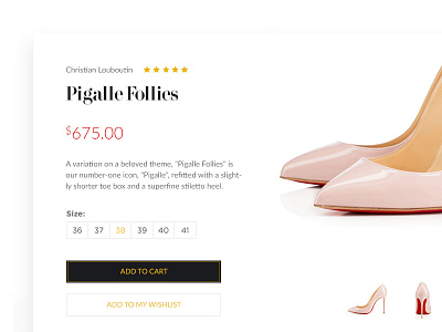 Daily UI #002 - Product Card card daily ui e commerce heels product product card shoes shop