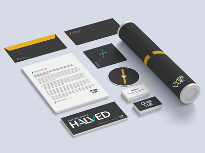 Overvue Branding brand branding clean logo modern print simple stationary tech typeface
