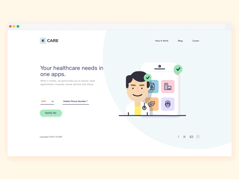 Kellycare Website - Exploration coming soon health care illustrations kami suka dribbble landingpage ui