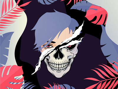 Mortality floral illustration mortality skull vector