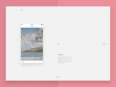 Portfolio - Product Detail flat interface journal minimal portfolio type typography ui ux web website