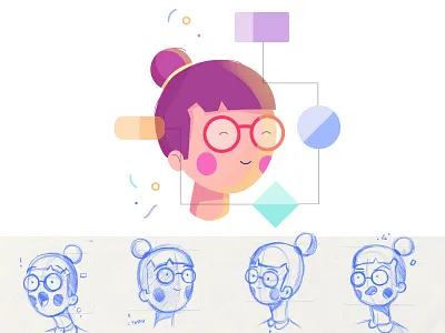 Ubergrad Character: Lina character education icon girl illustration ubergrad