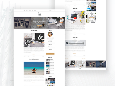 "Cara" Blog Theme blog blogtheme theme ui web