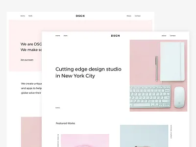 DSGN - A minimal and clean portfolio template agency clean colorful freelance minimal portfolio sketch template theme ui website