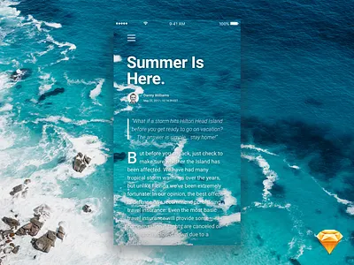 Picture Blog Article blog ios mobile type ui unsplash