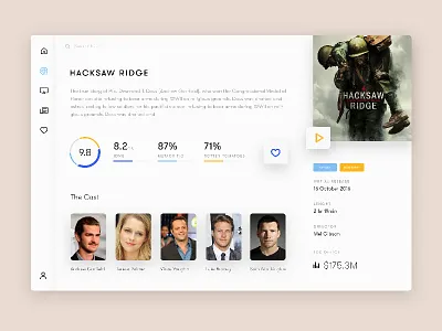 Movie Details android app dahboard imdb iphone movies rating streaming tv show ui ux youtube