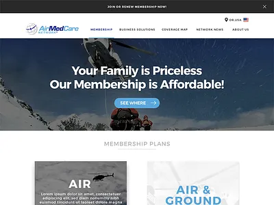 Homepage air homepage interface landing medical ui website