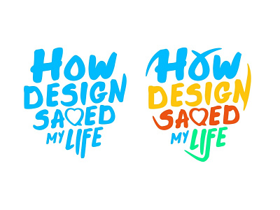HDSML ❤ brand design font heart letter life logo mark save shape typo typography