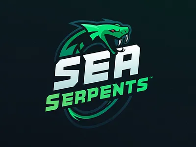 Sea Serpents - eSports Logo Design creative grenade esport esports games gaming green lcs letter s logo sea serpent snake