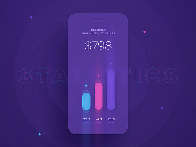 Data & Statistic Report app clean design details flat icon elegant simple flat interface layout phone screen isometric ios style tracking gps ui ux web design