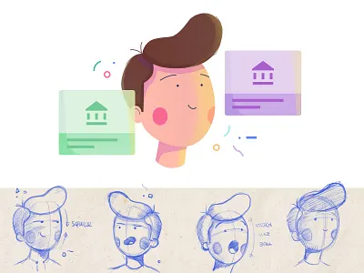 Ubergrad Character: John boy character education illustration ubergrad ui web illustration