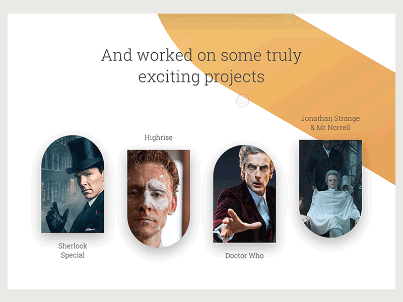 Scroll Sneak Peek clean concept parallax principle prototype scroll web