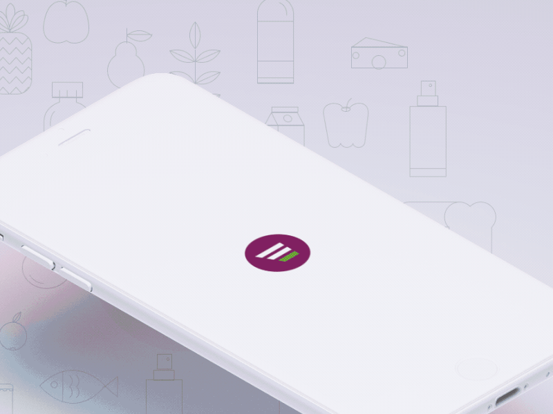Olastore animation clean gif grocery app matte minimal onboarding principle shop shopping simple white