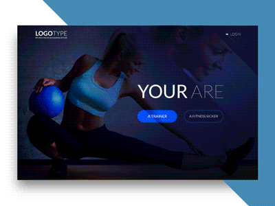 Landing page (Login concept) animation fitness flat gif landing page login smooth sports ui web