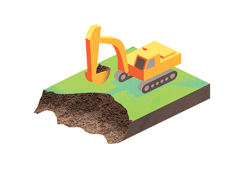 Environmental Dredging Illustrations construction design dredging environment illustration isometric reuse vitamin