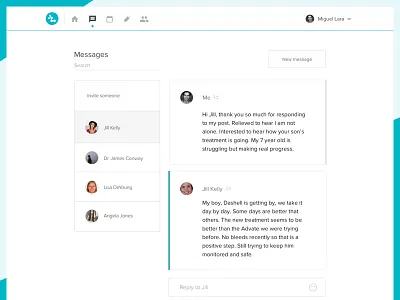 Messages web ai chat chatbot conversational design fitness flat healthcare messaging product web