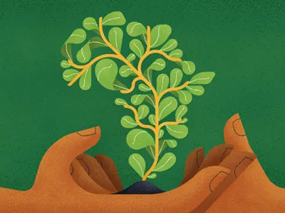 Happy Africa Day! africa design facebook flat graphic growth hands illustration life plant texture vector