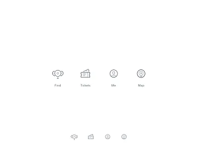 Travel Nav Icons app design flat interface iphone journal minimal photography type typography ui ux