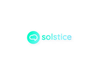 Solstice Logo app brain brand cloud gradient icon logo solstice sun tech ui wordmark