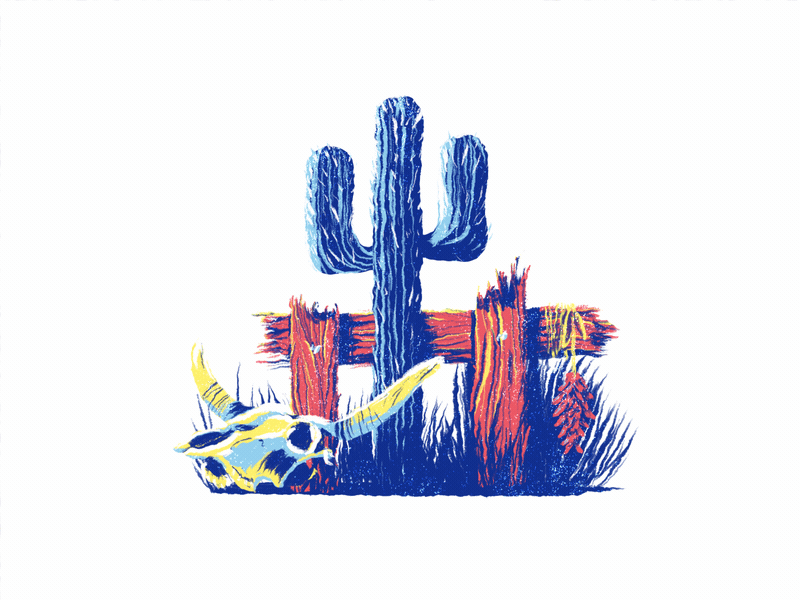 The Good, the Bad and the Grungy brush cactus chili cowboy desert grunge photoshop skull western