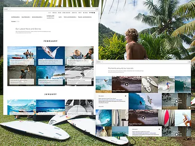 Stories and socials wall - Euroglass surfboards bradley fifth beat interface leonardo fioravanti skateboard stephen belly stories surf surfboard ui ux website