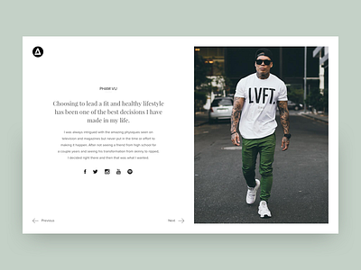Athlete Profile - WIP branding clean design layout typography ui ux web