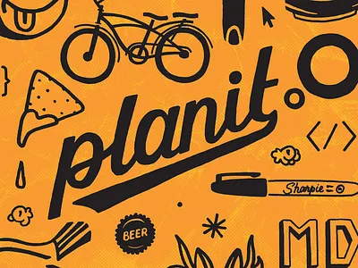 Agency Outing T-Shirt Design baltimore baseball beer hotdog illustration jackalope lettering maryland nachos orioles peanuts popcorn