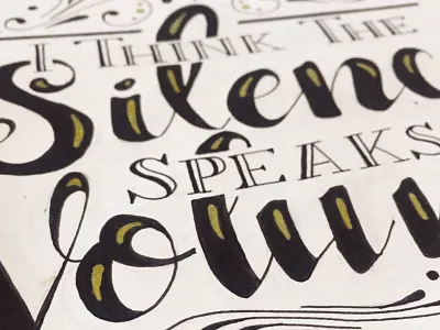 Hand-Lettered Lyrics calligraphy hand drawn hand drawn hand lettering hand lettering ink and paper lettering letters lyrics