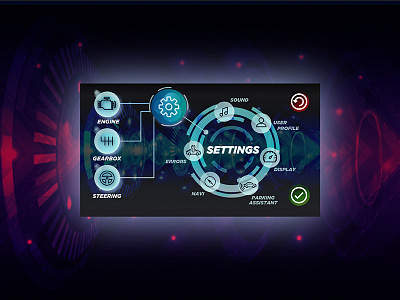 Daily UI #7 car dashboard daily ui interface settings