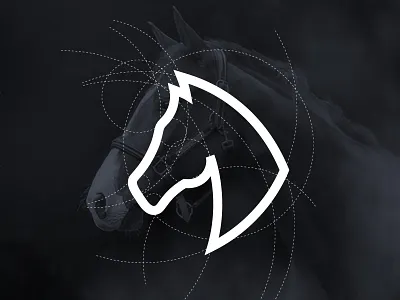 Horse Logo animal creative golden ration horse logo simple
