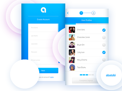 Abatobi UI Design abatobi social media social network ui
