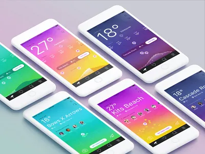 Places App app colors for hire interface map ui ux vancouver weather