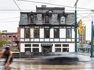 Quantum Store Front branding coffee quantum retail sign signage
