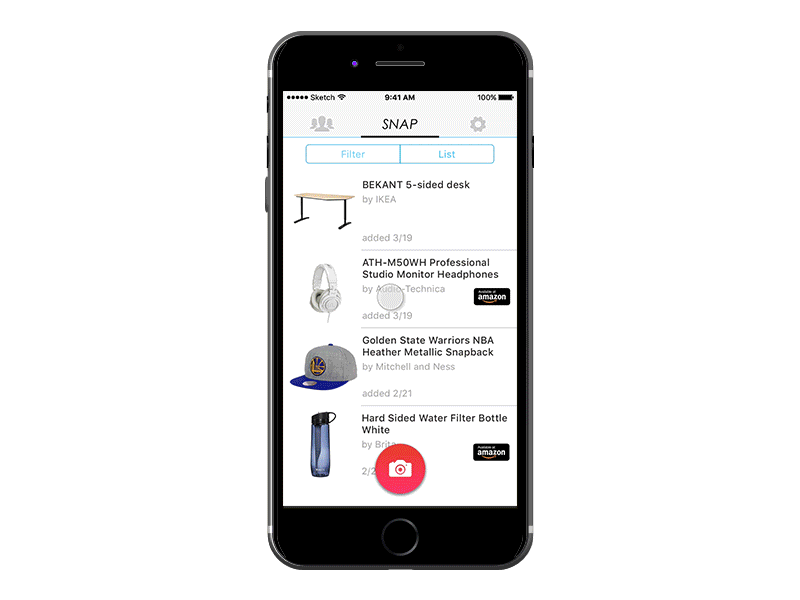 Camera Shazam App animation design gif ios iphone mobile motion sketch ui ux