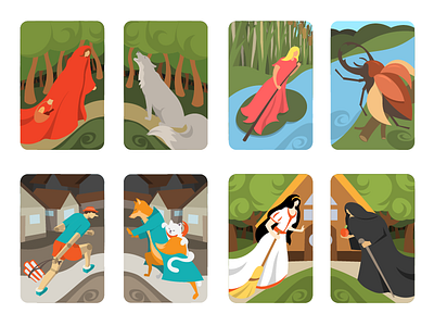 Tales Dribble 05 01 beetle cat foxm pinocchio red hood snow white tales thumbelina wolf