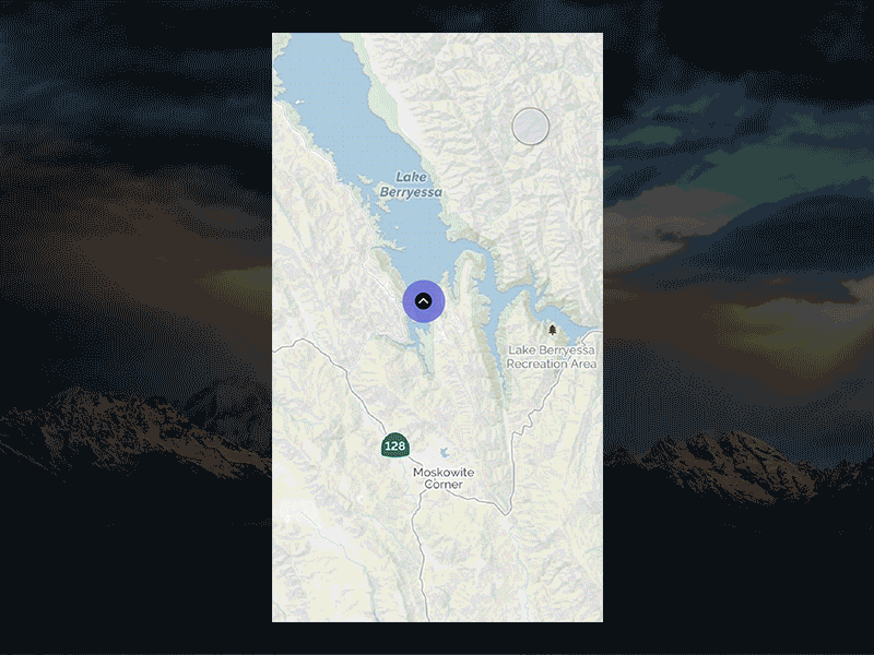 Hiking Map App animation design gif map mobile motion transition ui ux