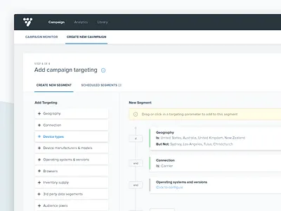 Create new Campaign - last steps (dashboard) campaign create dashboard form navigation panel step ui upload ux